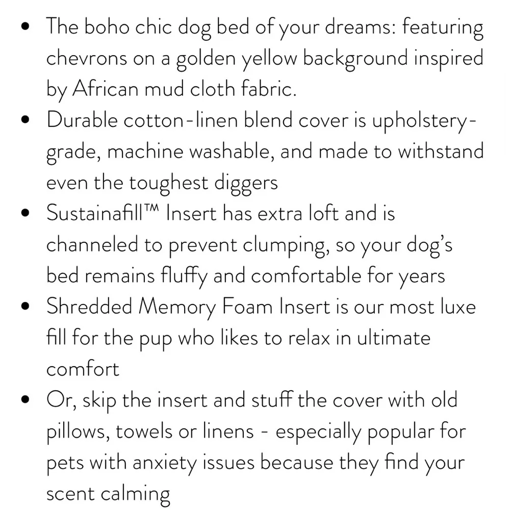 NWT The Foggy Dog Ochre Mud Cloth Bed